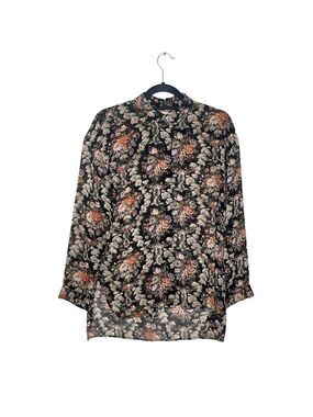 Philosophy Republic Clothing Women’s Floral Long Sleeved Sheer Blouse Si…